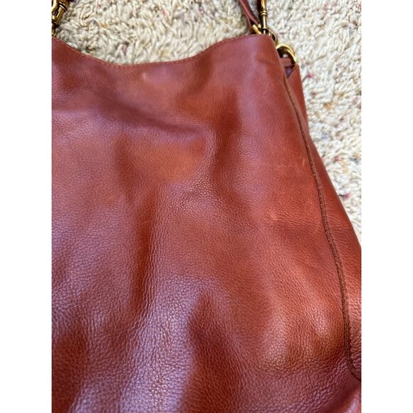 American Leather Co. Womens Brown Leather Shoulder Bag Detachable Straps - Picture 3 of 10